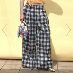 メゾンスペシャル　マルチチェックイージーパンツのサムネイル