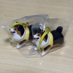 もっちり フライングわんこ ストラップ　シェットランド・シープドッグ　2個セットのサムネイル