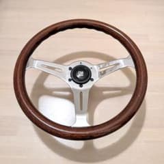 【美品】90s DAIWA ウッドステアリング ダイワ momo　355mm 美品】90s DAIWA ウッドステアリング ダイワ momo 355mm - メルカリ