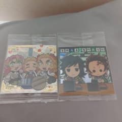 鬼滅の刃ビックリマンチョコ ステッカー 冨岡&炭治郎　甘露寺&煉獄　2枚セットのサムネイル