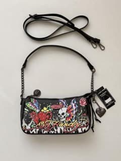 新品】Ed Hardy エドハーディー ショルダーバッグ y2kラインストーン