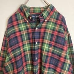 Ralph Lauren classicfitライトネルシャツ チェック90s