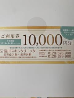 品川スキンクリニック10000円分利用券のサムネイル