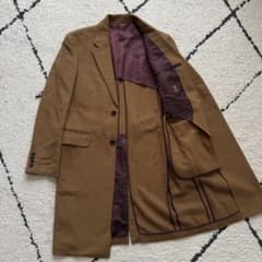 ほぼ未使用 タケオキクチ 豪華 アンゴラ100% チェスターコート キャメル 極上アンゴラ100 タケオキクチ チェスターコート キャメル 赤タグ M