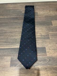 0322_ポールスミス ネクタイ ブラック ペイズリー