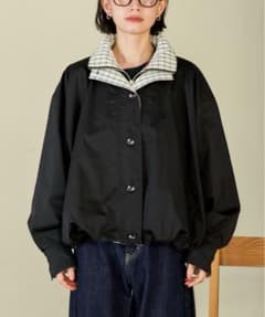 FREAK'S STOREチェック ダブル襟 バルーンコートのサムネイル