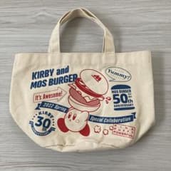 커비 KIRBY와 MOS BURGER 콜라보 토트 백
