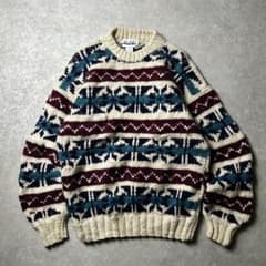 90s vintage エクアドルニット AMOS&ANDES ネイティブ柄 - メルカリ