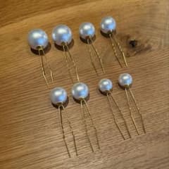 BIGパールピン 8本セット ゴールド Uピンのサムネイル