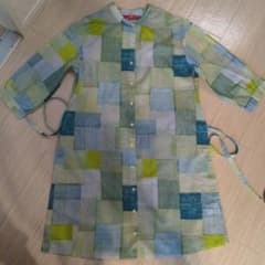 graniph パッチワーク柄 シャツワンピース 七分袖のサムネイル