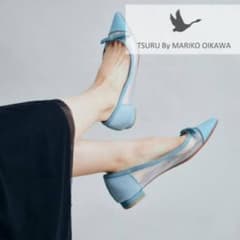 新品✴︎ TSURU by Mariko Oikawa チュールリボン パンプスのサムネイル