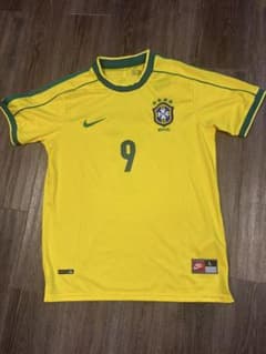 1998 ブラジル代表 ホーム ユニフォーム #9 ロナウド 半袖 Lサイズ