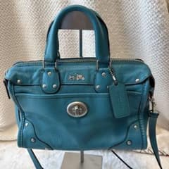 COACH ライダー バッグ ミニボストン ターコイズブルー y2k サッチェル COACH ライダー バッグ ミニボストン ターコイズブルー y2k サッチェル