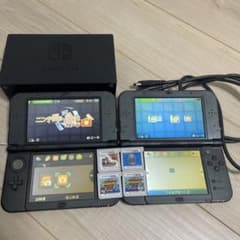New 3DS LL ブラック ゲームソフ4本付きスイッチのドック付き 値下げ⭕️のサムネイル