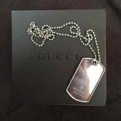 GUCCI ドッグタグ 正規 保証書も箱もあり ロングチェン付きのサムネイル
