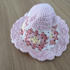 ハンドメイド キッズ ニット帽子　48〜49cmのサムネイル