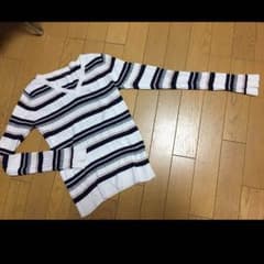 ボーダー☆Vネックカットソーのサムネイル