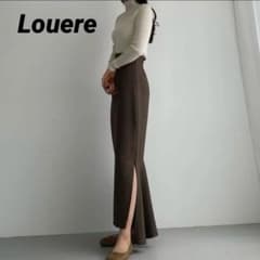 Louere ルエレ ハイウエストヘリンボーンスリットマーメイドスカートのサムネイル