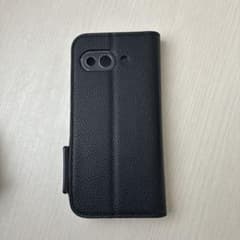 GalaxyS24 ブラック　黒色 人気商品！シンプルレザー手帳型ケースのサムネイル