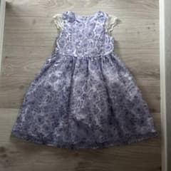 紫色花柄ワンピース 110サイズのサムネイル