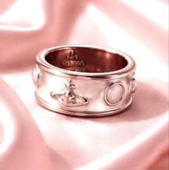 Vivienne Westwood White Silver Ring, Orb Design, Size 15 (M)