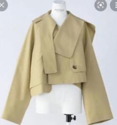 ENFOLD エンフォルド コットンダブルクロス クロップドトレンチジャケット ENFOLD エンフォルド コットンダブルクロス クロップドトレンチ