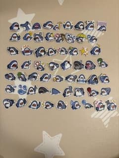 サメ ステッカーセット 可愛いイラスト 詰め合わせのサムネイル