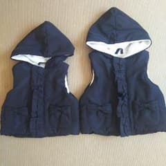姉妹お揃い❤  ベストパーカー  90・110のサムネイル