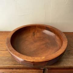 木製　くり抜き　こね鉢　無垢材　名栗　鑿目　漆器　大鉢 木製 くり抜き こね鉢 無垢材 名栗 鑿目 漆器 大鉢 - メルカリ