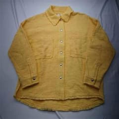 ★ZARA 4043/099/300 コットンシャツ ジャケット イエロー系のサムネイル