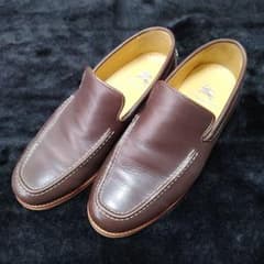美品【BURBERRY LONDON】メンズ レザー スリッポン 25cm - メルカリ