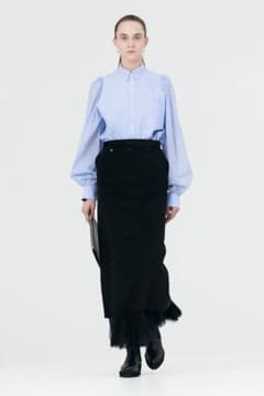 HYKE OXFORD SHEER SLEEVE SHIRTのサムネイル