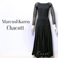 チャコット 社交ダンス ロングドレス ワンピース 衣装 レース 黒