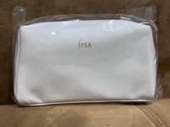 【新品未使用】イプサ　ポーチ　ノベルティ　白　化粧ポーチのサムネイル