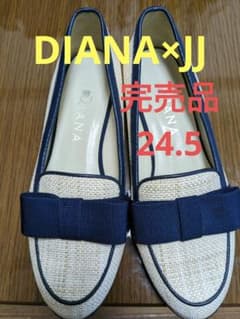 1度使用のみ DIANA JJコラボ フラットシューズ ローヒールパンプスのサムネイル