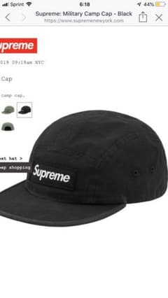 supreme Camp Cap黒 2019AW レア完売品  早い者勝ちのサムネイル