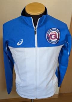 山梨学院大学陸上部 ジャージ上下ASICS YGU フルジップジャケット 青