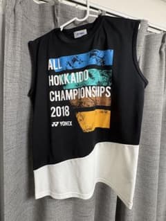 d*9様 YONEX ALL HOKKAIDO 2018 ノースリーブシャツ Lのサムネイル