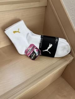 【新品未使用】PUMA メンズ ソックス 3足組 ホワイトのサムネイル