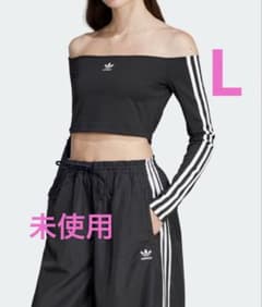 【未使用】adidas アディカラー オフショルダー 長袖Tシャツのサムネイル
