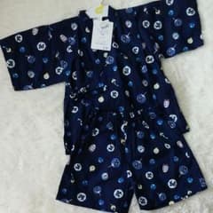 値下げ★新品★100㎝★甚平★浴衣★紺色★ネイビー★男の子★のサムネイル