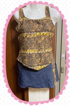 まっちゃん様専用　大きいサイズ♡ボタニカル柄水着♡3点セットのサムネイル