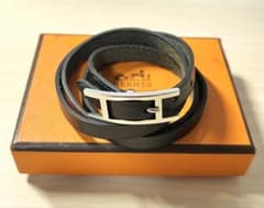 【極美品】HERMES エルメス アピ3 ブレスレット ブラック 箱付 E刻印のサムネイル