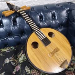 [Rare] Xinghai Ruan Xian Chinese Stringed Instrument, Broken Headstock, As-Is Condition
