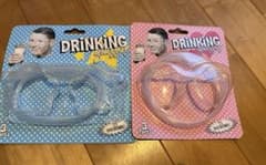 DRINKING glasses 　ストロー　メガネ型　星　ハート　子ども用のサムネイル