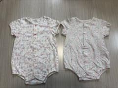 赤ちゃんの城 半袖ロンパース 女の子 2枚セット 80cmのサムネイル