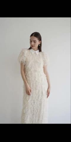 acka. lame fringe puff dress - メルカリ