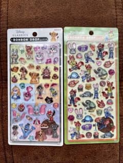 【正規品】ディズニークラシック・ズートピア ボンボンドロップシール2枚セットのサムネイル