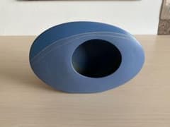 花器 ブルー 陶器製 華道具のサムネイル