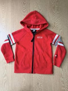 【100】NIKE AIR キッズ ジップアップパーカー 赤のサムネイル